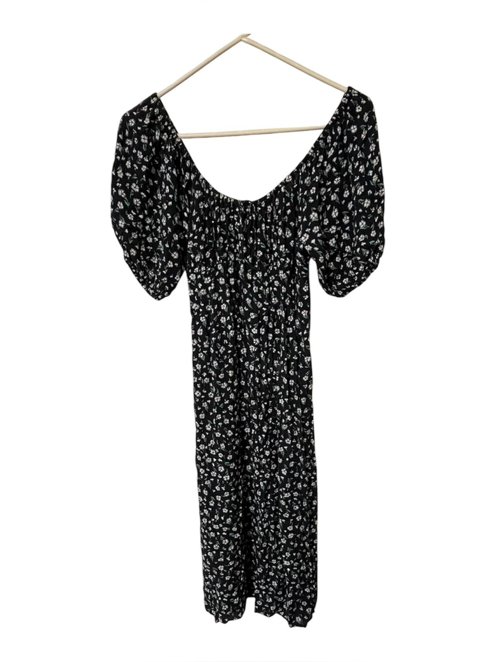 Billabong Floral Midi Dress Size M Boho-Chic Gypsy-Flair Whimsical Peasant Beach